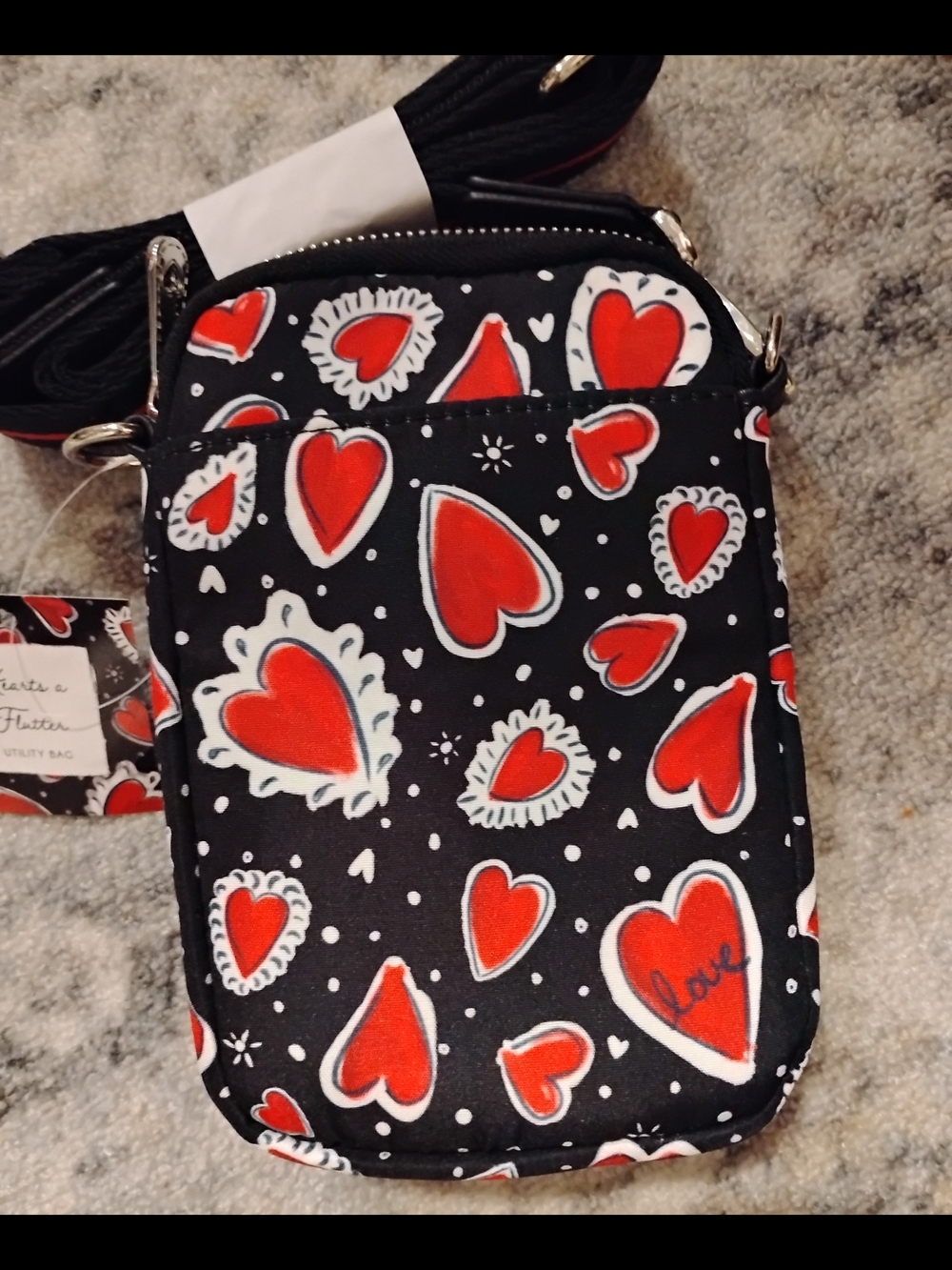 Brighton Crossbody Red Hearts A Flutter - Picture 5 of 5